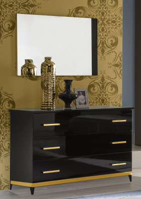 Hoge glans dressoir dressoir kast hout spiegel dressoir console consoles 2-delig