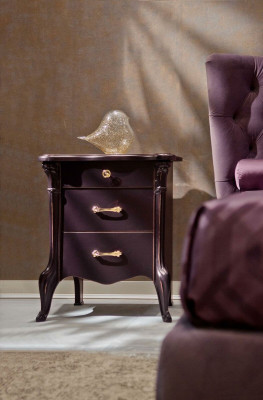 Slaapkamer Set Garnituur Bed 2x Nachtkastjes Kruk 3-dlg. Chesterfield Compleet