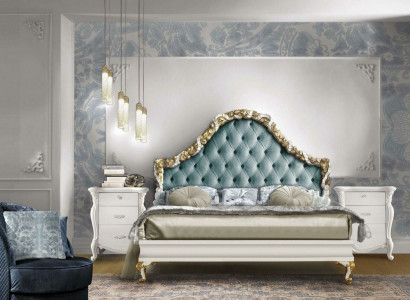 3-delige slaapkamerset Bed 2x Nachtkastje Console Hotelbedden Dubbel Gestoffeerd