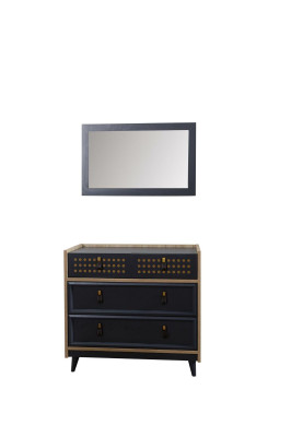 Jongerenkamer ladekast met spiegel luxe console dressoir blauwe meubels