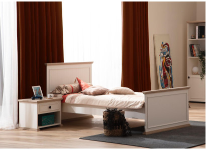 Bed Eenpersoonsbed Nachtkastje Slaapkamer 2-delig Modern Luxe Meubels Nieuw