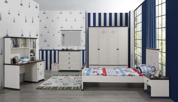 Ladenkast met spiegel houten laden commodes tienerkamer dressoir