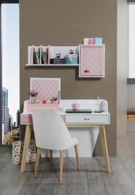Schrijftafel Wandplank Hout Kinderkamer Schrijftafels Kamer Meubels Ontwerp Roze