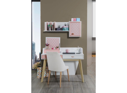 Schrijftafel Wandplank Hout Kinderkamer Schrijftafels Kamer Meubels Ontwerp Roze