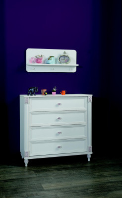 Kinderkamer Moderne commode met spiegel en ladenmeubilair Ontwerperkamer