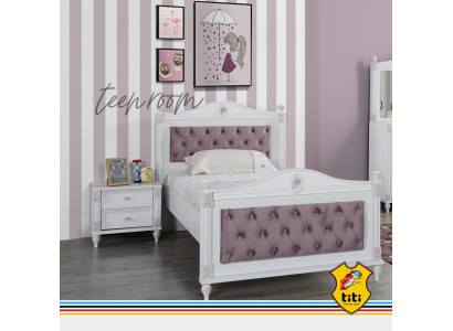 Ontwerper Bed Nachtkastje Slaapkamer Jeugdkamer Set Meubels 2-delig. Bedden