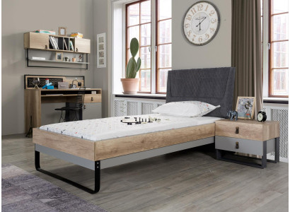 Ontwerper tienerkamer slaapkamer bed nachtkastje bureau 3-delig.