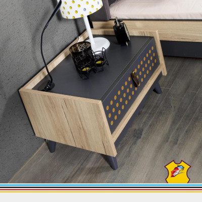 Ontwerper kinderkamer slaapkamer nachtkastje bed kledingkast 3-delig