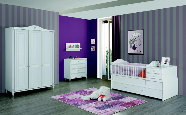 Kinderkamerset Kinderslaapkamer Kledingkast Commode Slaapkamer
