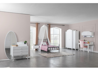 Bed nachtkastje commode 6-delige slaapkamer Moderne luxe slaapkamer