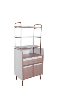 Kinderkamer Compleet Bed Kledingkast Commode Spiegel Wandplank 7-delig
