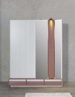 Kinderkamer set 7-delig Luxe bed Nachtkastje Commode Kledingkast Wandplank