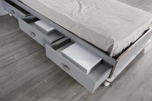 Kinderkamer meubels 5-delig set Ontwerp Bed Nachtkastje Kledingkast