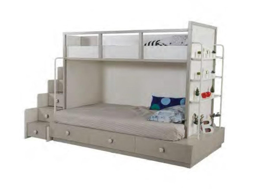 Kinderkamer Slaapkamer Set Houten Meubels Stapelbed Hoogslaper Tafel 3-delig