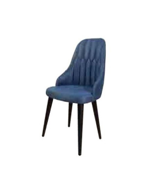 Originele eetkruk in de kleur blauw met een zachte rug voor uw eetkamer.
