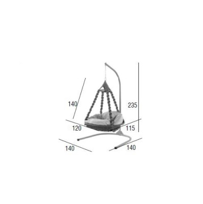 Schommelstoel Hangstoel Hangmat Hangende mand Schommelstoel Hangstoel Tuinstoel