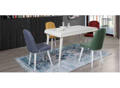 Eetkamer eetgroep meubelset zit eettafel gestoffeerde set 5-delig.