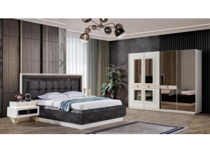Slaapkamer Set Ontwerp Modern Luxe Meubels Bed 2x Nachtkastjes 4-delig.