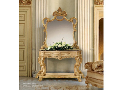 Set kaptafel spiegel console tafel set beige slaapkamer
