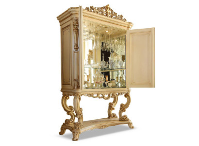 Huisbar Barkast Bar Luxe Wijnrek Wijnkast Kast Beige Hout