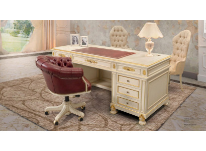 Luxe bureautafels van hout kantoor bureau stijl wit meubilair