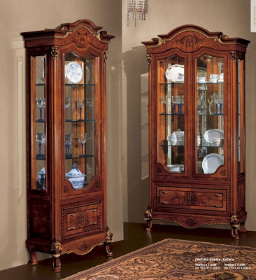 Vitrine Kasten Bruin Vitrines Luxe Kast Glas Hout Woonkamer nieuw