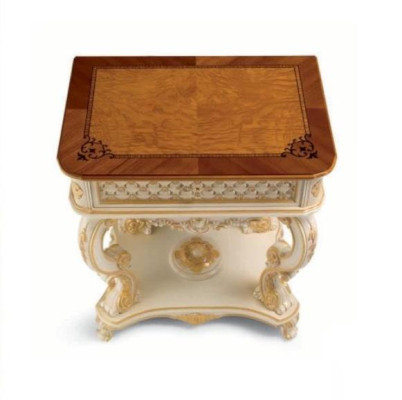 Nachtkastjes Nachtkast Console Bijzettafel Nachtkastjes Luxe Beige Barok