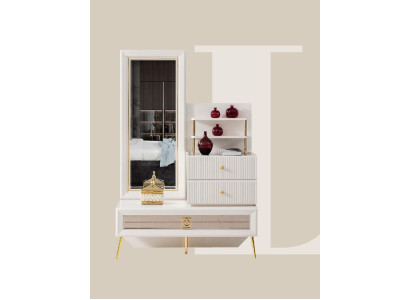 Ladenkast spiegel hout ladenkasten luxe set groep slaapkamer set