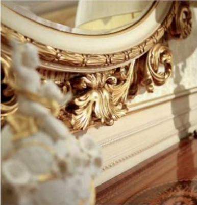 Wandspiegel Spiegel Goud Ovaal Barok Woonkamer Ontwerp