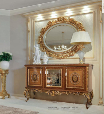 Wandspiegel Spiegel Goud Ovaal Barok Woonkamer Ontwerp
