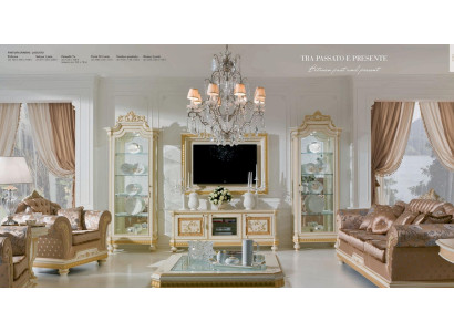 Vitrinekasten Vitrines Hout Luxe Woonkamermeubels Goud Barok.
