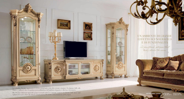 Vitrinekasten Luxe Vitrines Hout Woonkamer Meubels Gouden Kast