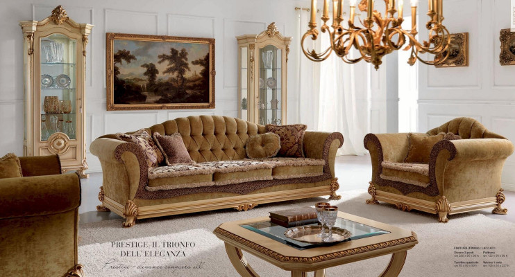 Vitrinekasten Luxe Vitrines Hout Woonkamer Meubels Gouden Kast