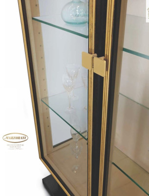 Vitrine kasten Vitrines Luxe kast Woonkamer Hout Glas Zwart