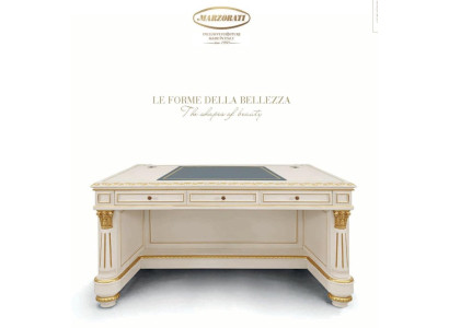 Elegante bureau tafels hout kantoor bureau stijl barok wit meubels