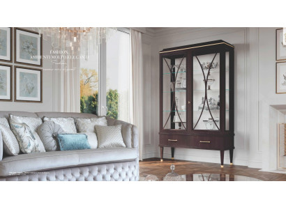 Vitrine Kasten, vitrines, luxe kast, woonkamer, hout, bruin, glas