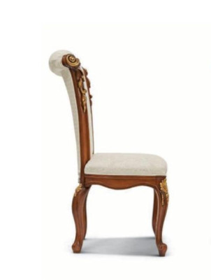 Eetkamer eethoek eetkamer eettafel stoel set bruin barok goud 5-delig.