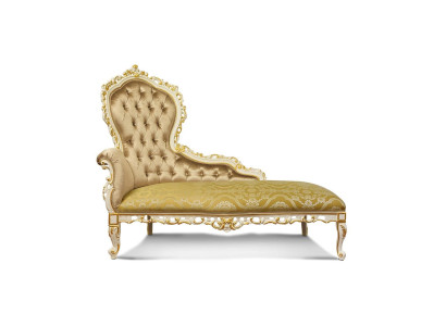 Chaiselounge ligstoel Chesterfield bank Beige lounge zitkussen