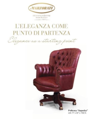 Draaistoel directiestoel fauteuil kantoor draaistoelen luxe Chesterfield rood