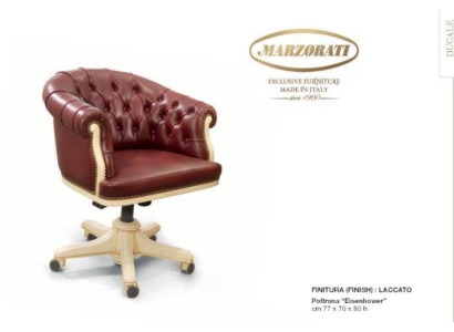 Draaistoel, directeursstoel, stoel, luxe kantoorstoelen Chesterfield rood