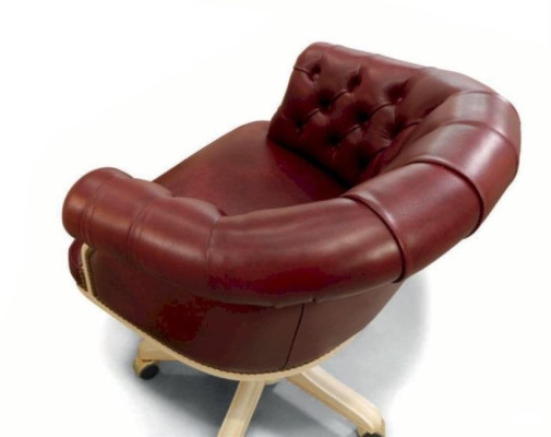 Draaistoel, directeursstoel, stoel, luxe kantoorstoelen Chesterfield rood