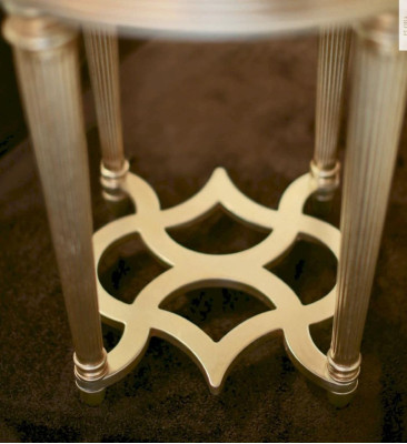 Bijzettafel Salontafel Tafel Woonkamer Meubels Beige Hout Ronde Tafels