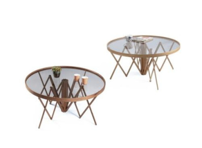 Designer woonkamerset 2x salontafels Rond koffietafel Luxe meubels