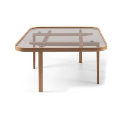 Woonkamer salontafel Moderne luxe meubels Glazen tafel Designer hout