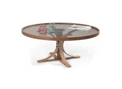 Salontafel Bruin Hout Designer Koffie Tafel Woonkamer Glazen Tafel Meubels.