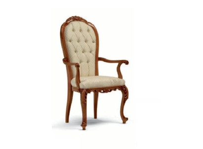 Stoel Fauteuil Luxe Fauteuil Barok Rococo Stoelen Hout Bruin Marzorati