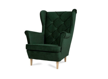 Chesterfield fauteuil tv bank 1-zits bank stof textiel oorfauteuil