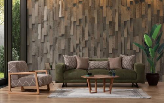 Textiel meubels woonkamer Modern bankstel 4-zits gestoffeerde fauteuil eenzitter vierzitter 2 delen