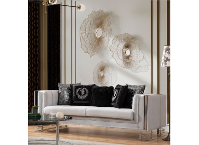 Wit Moderne Stoffen Bank Woonkamer 3-zits Luxe Gestoffeerde Bank.