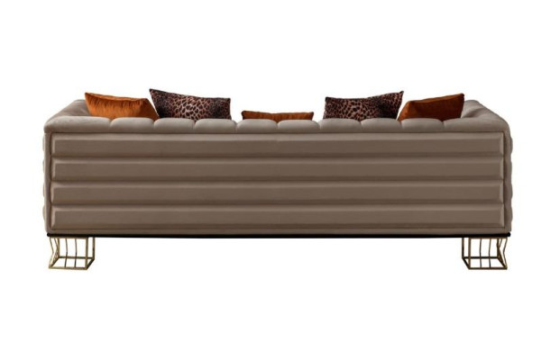 Bankstel 3-zits Exclusieve Beige Woonkamer Driezits Luxe Bankstellen